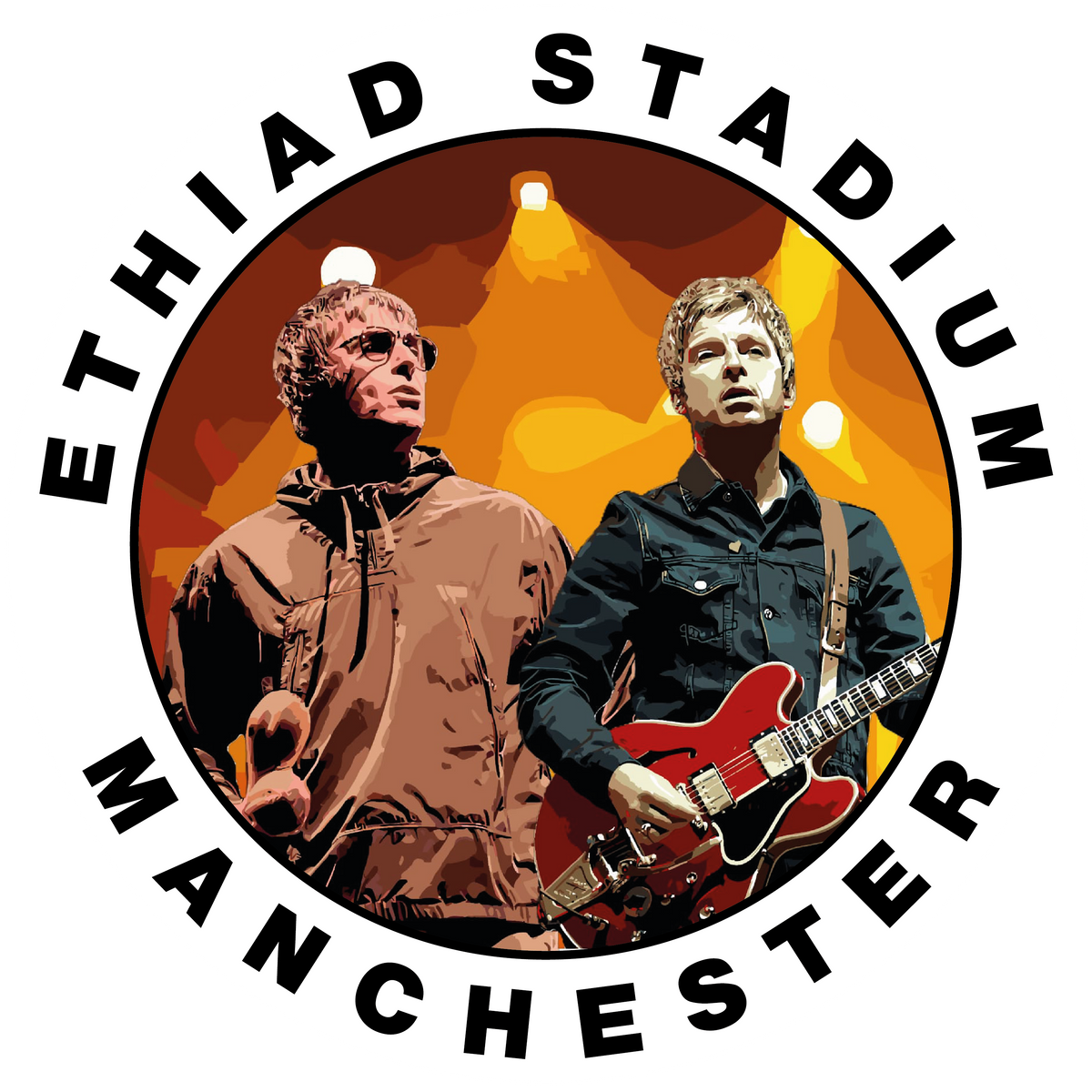 Oasis Live 27 Manchester Ethiad Stadium Tour T-Shirt