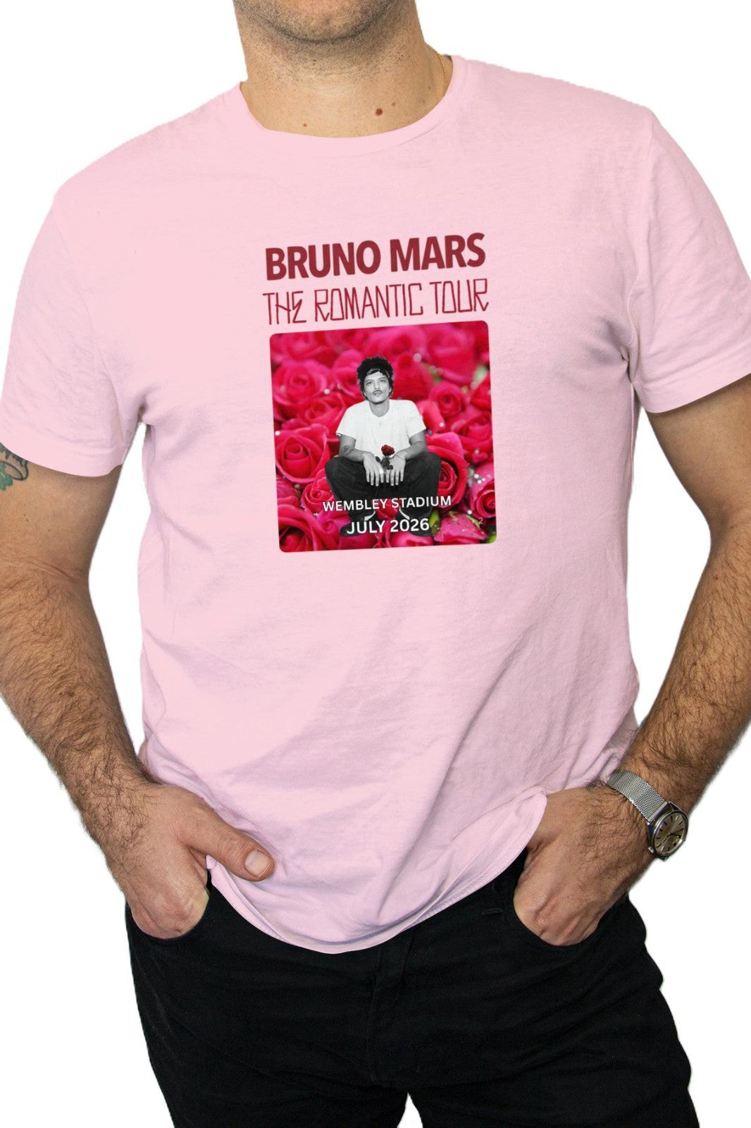 Bruno Mars The Romantic Tour T-Shirt - London Wembley 2026 Unisex