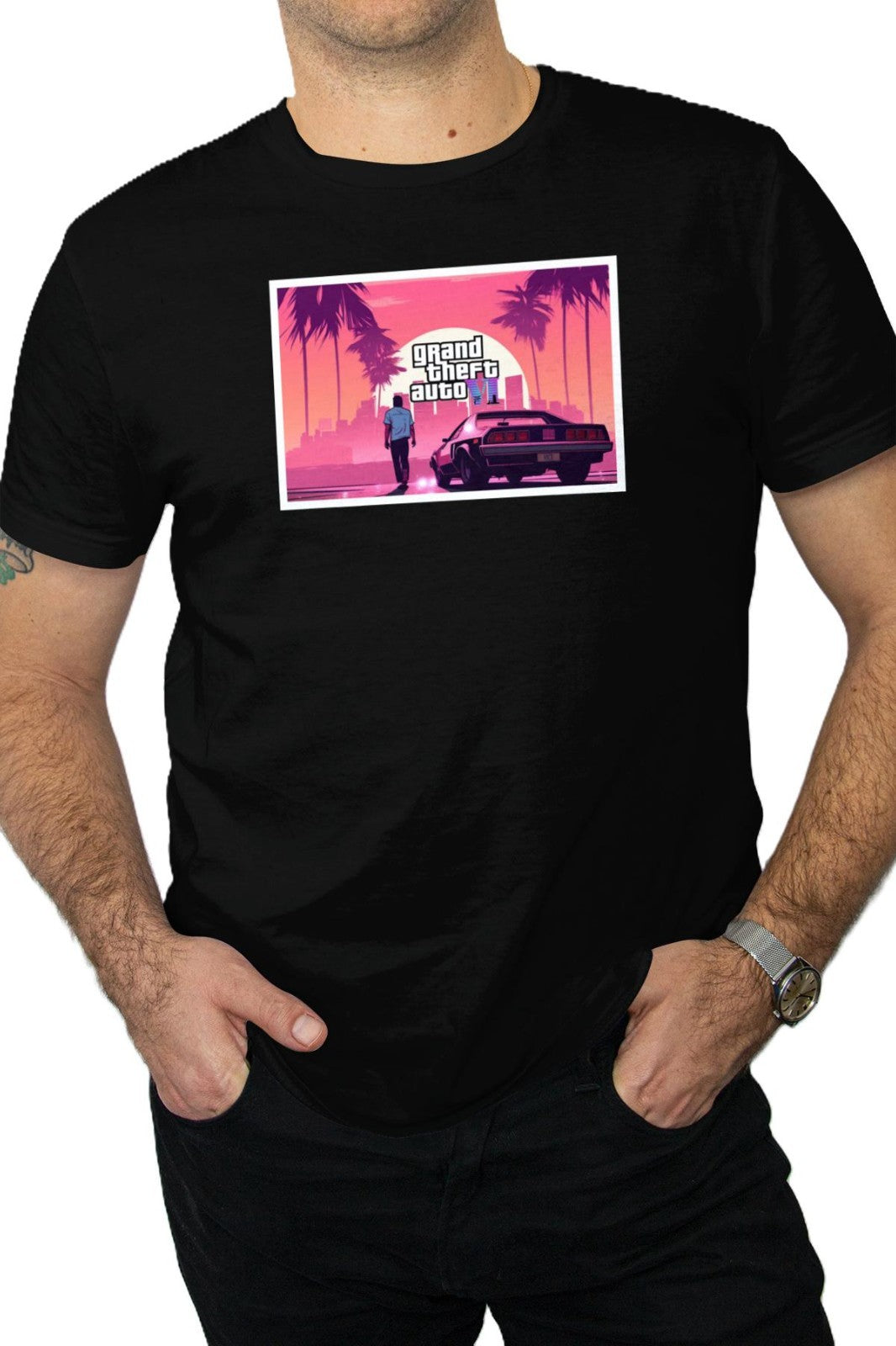GTA6 Sunset Graphic T-Shirt