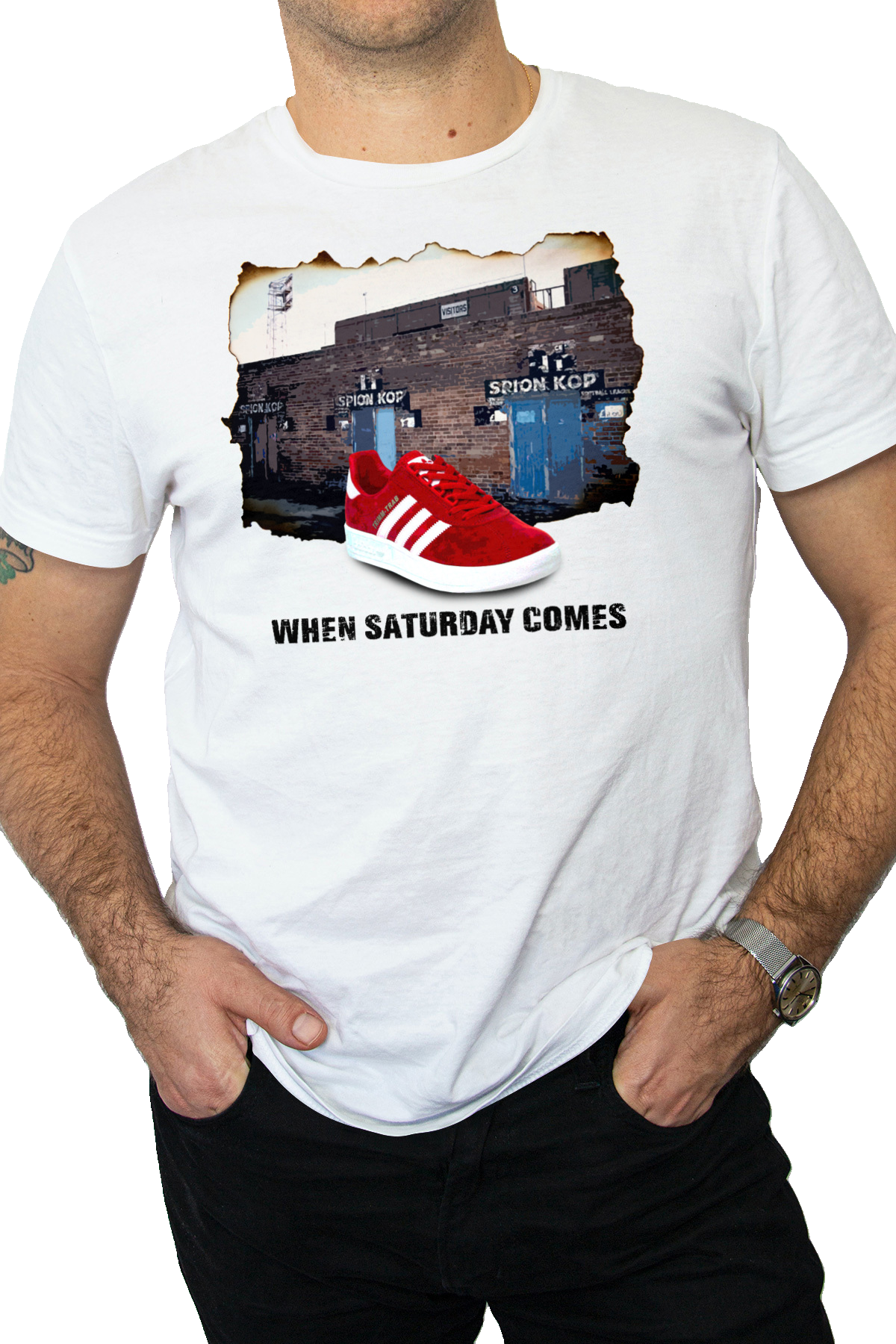 When Saturday Comes Tee - White/Grey