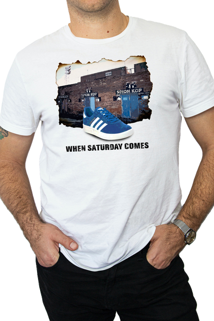 When Saturday Comes Tee - White/Blue