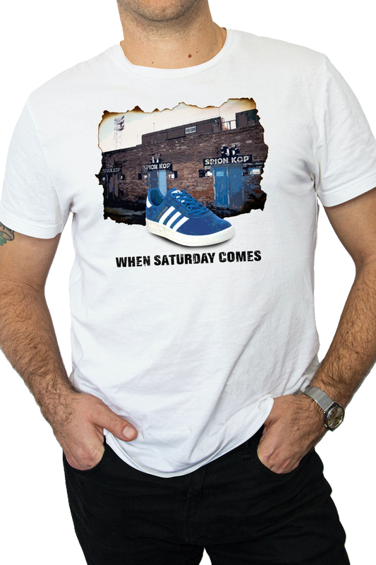 When Saturday Comes Tee - White/Blue