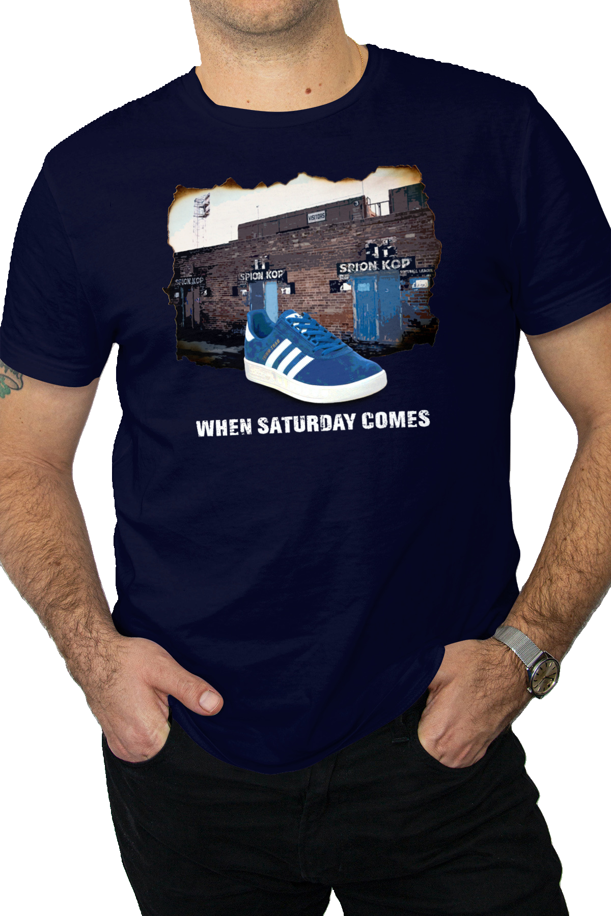 When Saturday Comes Tee - Navy/Sky