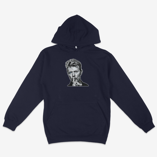 "Shh" Bowie Hoodie - Navy