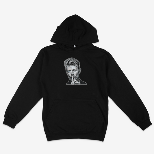 "Shh" Bowie Hoodie - Black