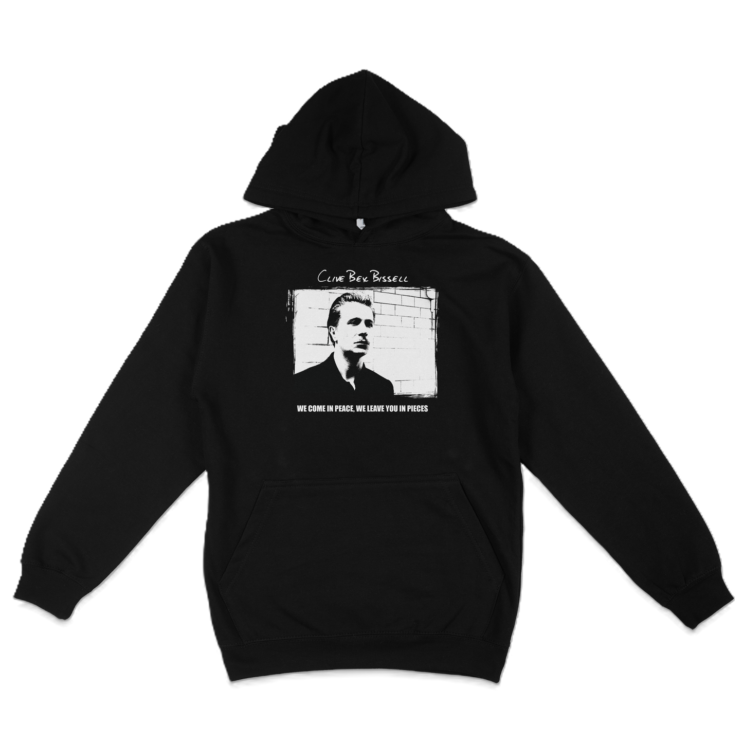 "We Come In Peace" Hoodie -Black