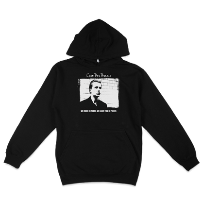"We Come In Peace" Hoodie -Black