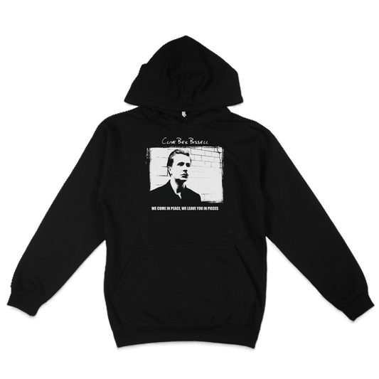 "We Come In Peace" Hoodie -Black