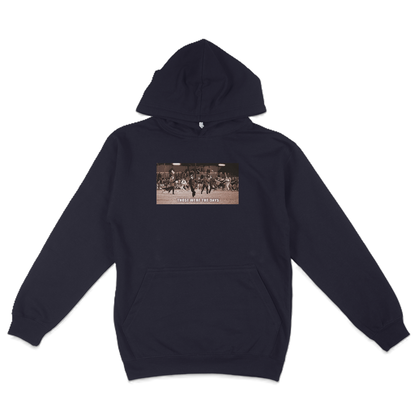 "Those Were The Days" Hoodie - Navy/Sepia