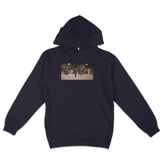 "Those Were The Days" Hoodie - Navy/Sepia