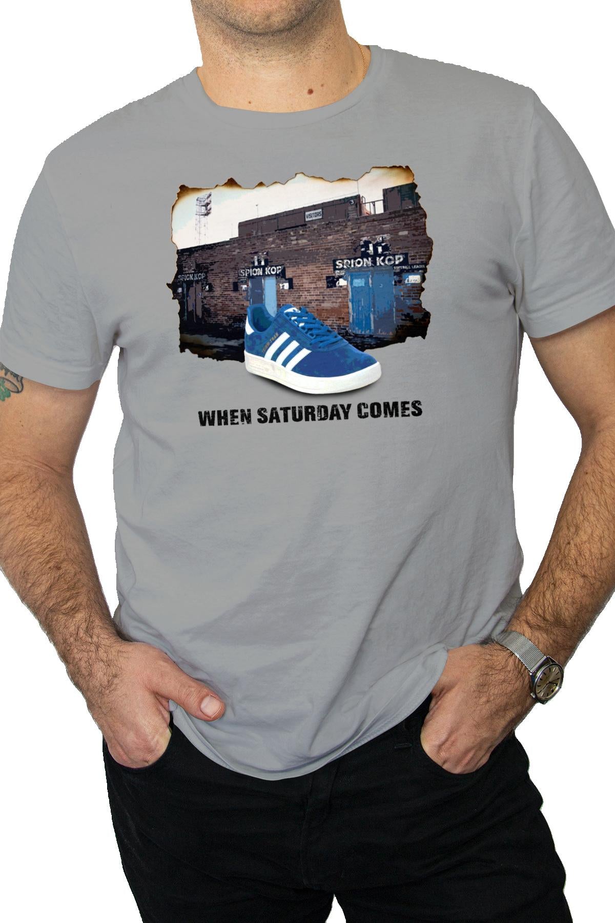 When Saturday Comes Tee - White/Blue