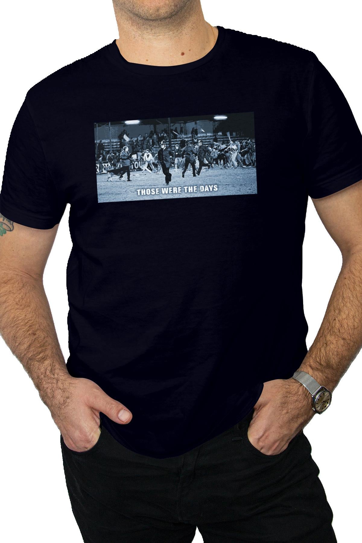 "Those Were The Days" Tee - Navy/Sky