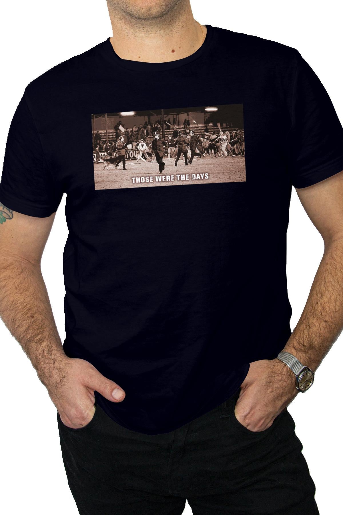 "Those were The Days" Tee - Navy/Sky/Sepia