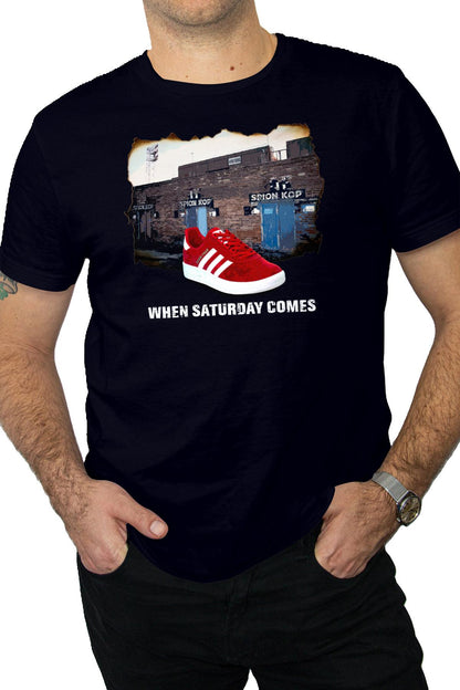 When Saturday Comes Tee - Navy/Red
