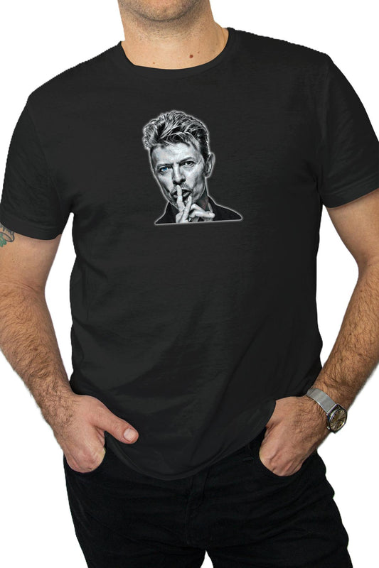 "Shh" Bowie Tee - Black